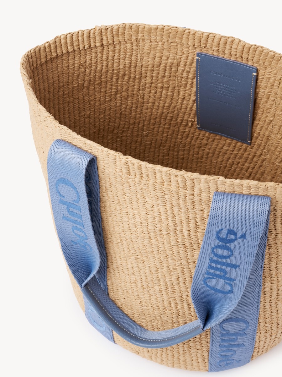 Bolso cesta grande Woody de fibras naturales - 8
