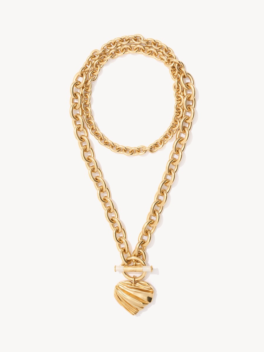 The Chlo&eacute; Pleated Heart necklace - 1