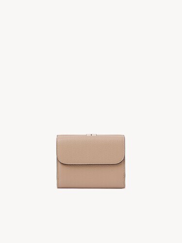 Small Alphabet tri-fold in grained leather  - 4