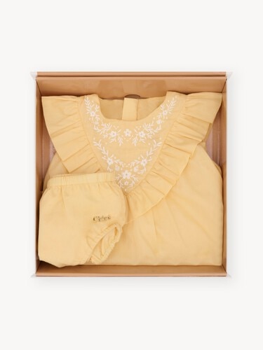 Baby gift set ceremony dress & bloomers - 2