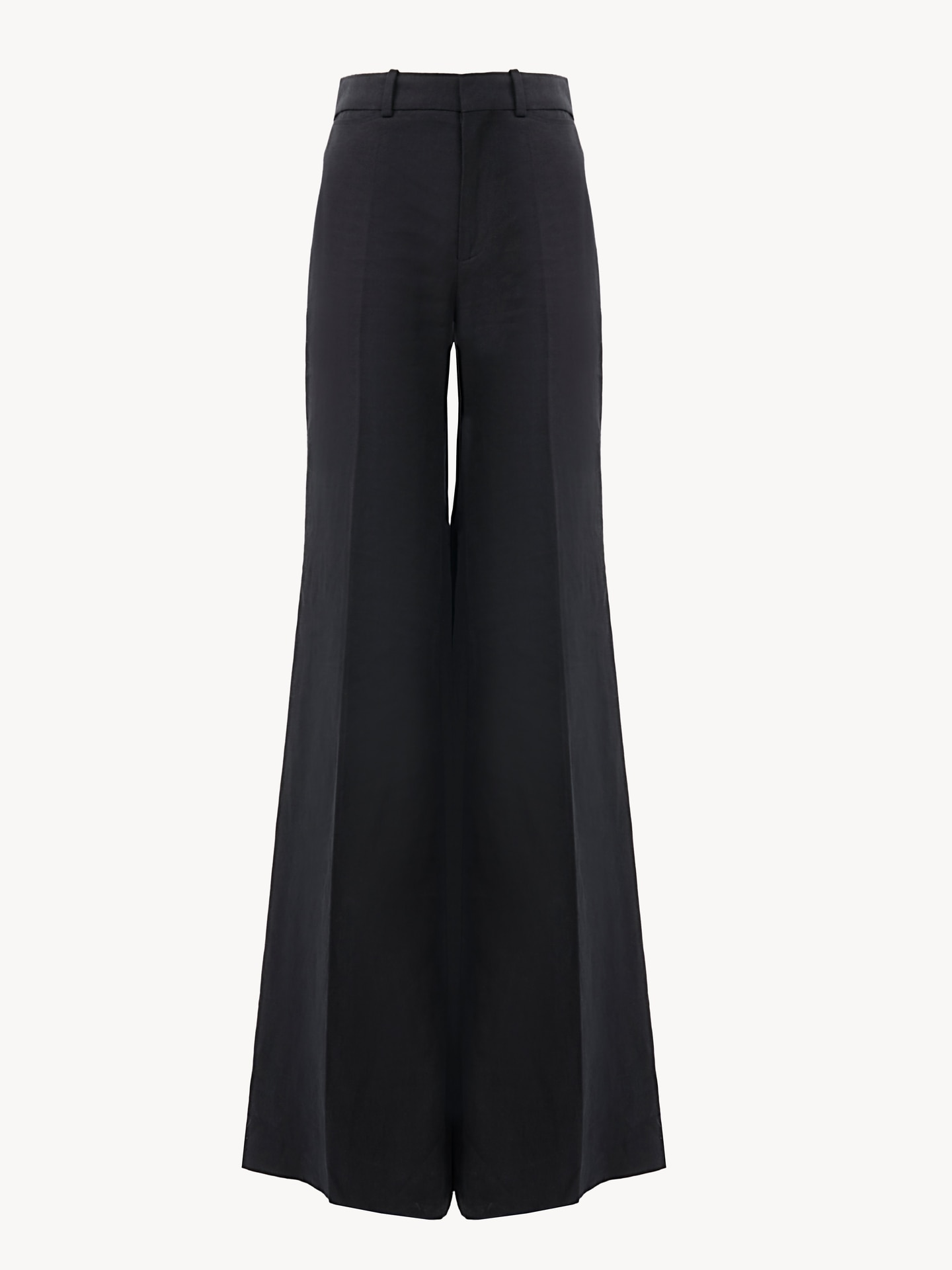 Cropped V-neck ruffle top in silk georgette & lace - 1