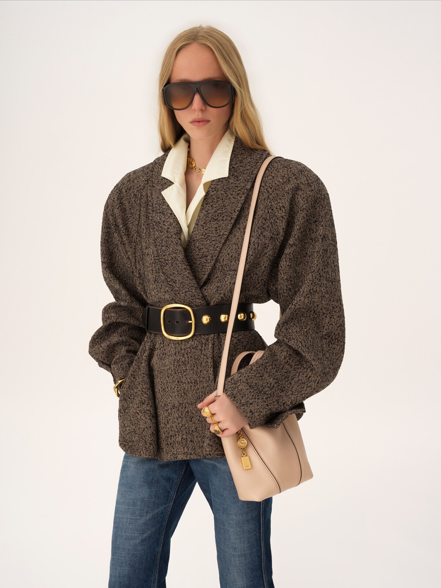 Small Chlo&eacute; Spin tote bag in grained leather - 3.0