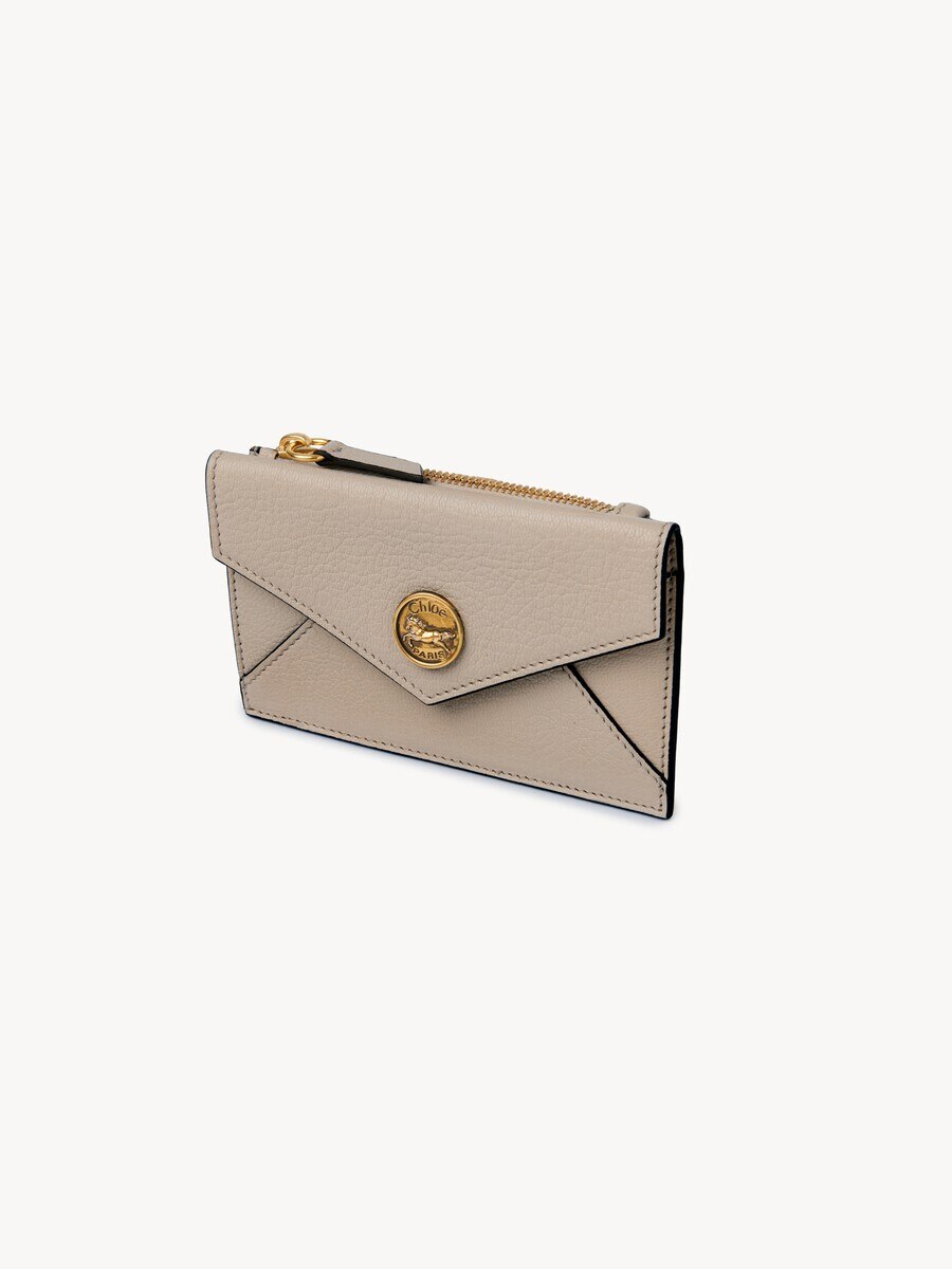 Small Envelope purse with card slots in grained leather - 2