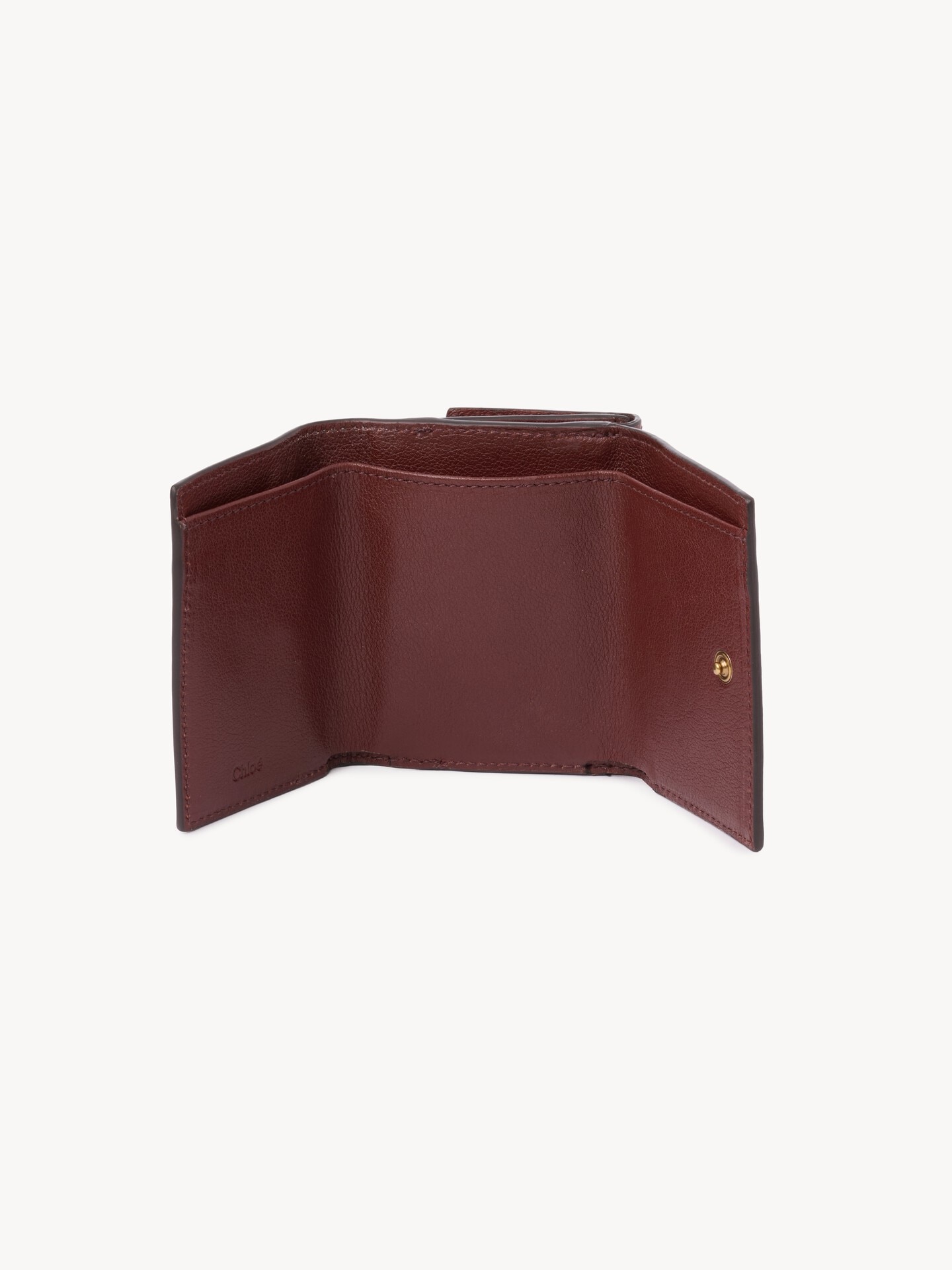Mini portefeuille &agrave; trois volets Paddington en cuir grain&eacute; - 5.0