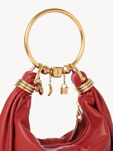 Small Bracelet Hobo bag in grained leather - 8