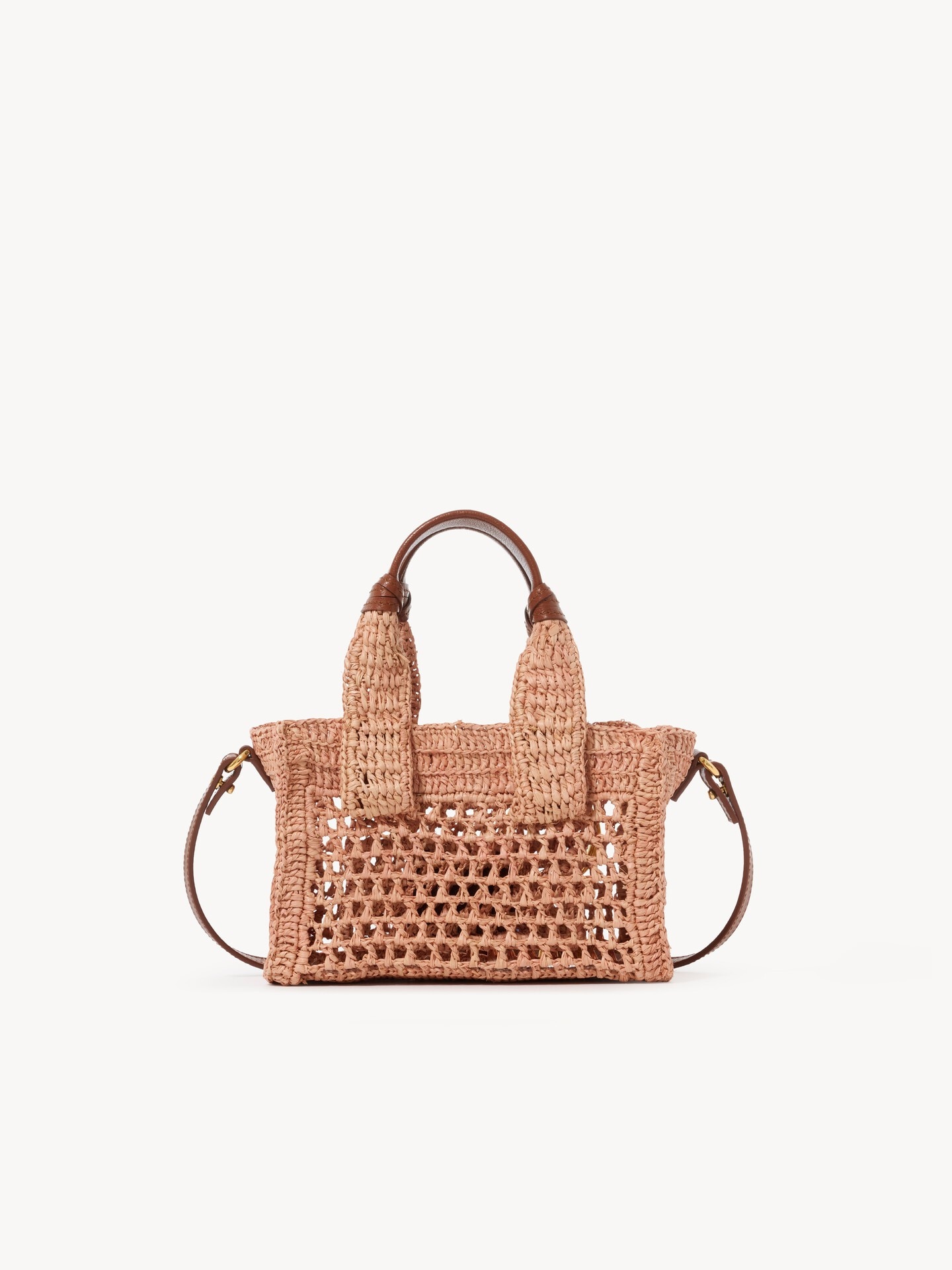 Mini Summer Banana east-west tote bag in raffia - 4.0