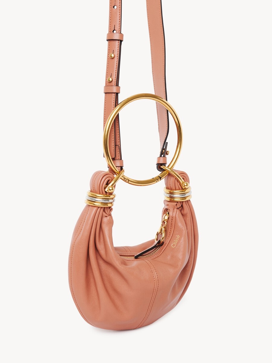 Mini Bracelet Hobo bag in grained leather - 3