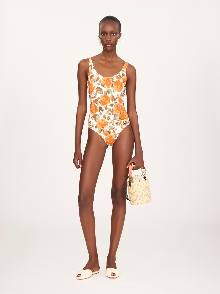 Bolso saco Chlo&eacute; Tropicus de mimbre - 8