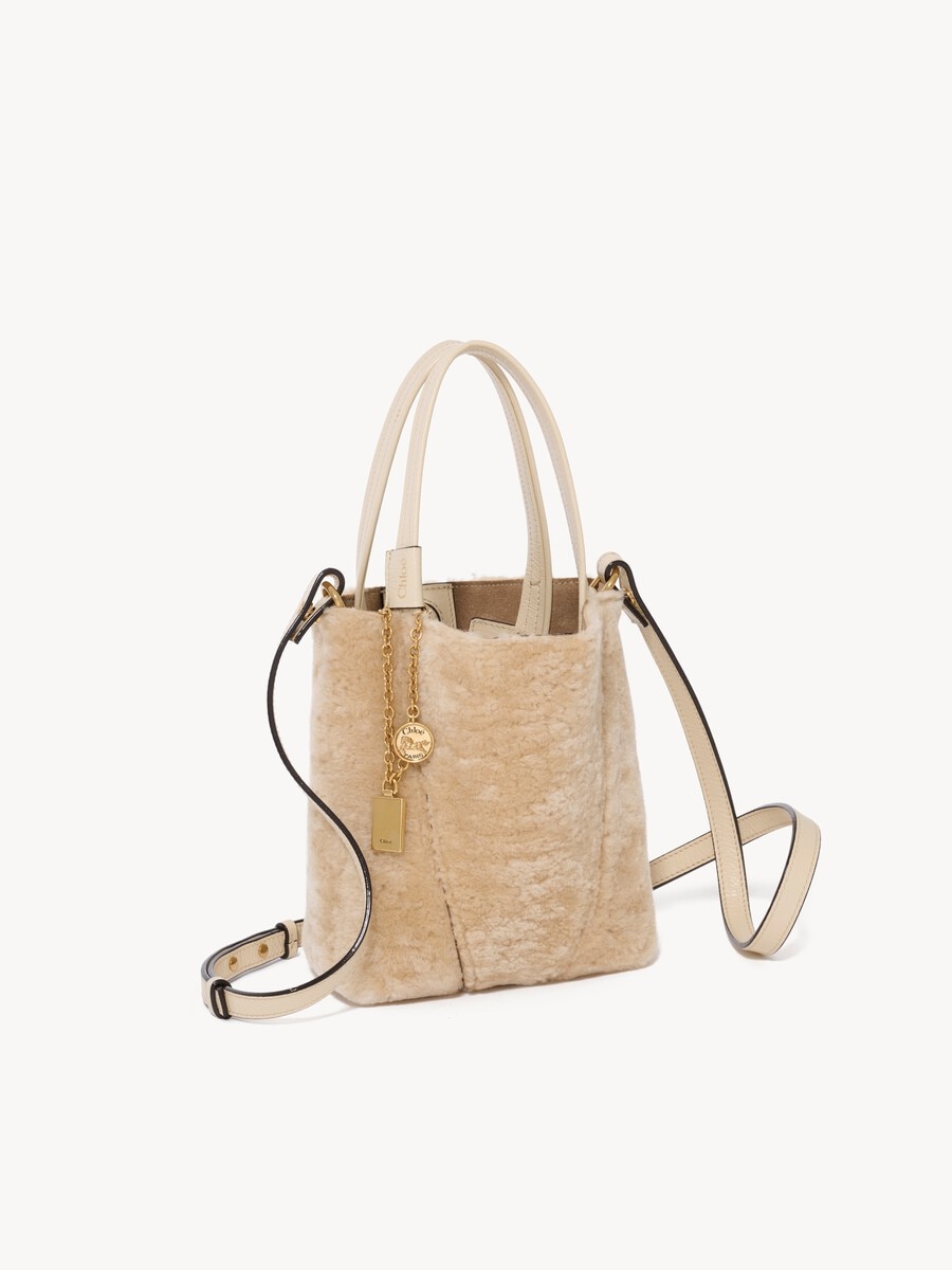 Petit sac cabas Chlo&eacute; Spin en shearling - 5