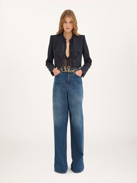 Wide-leg jeans in denim