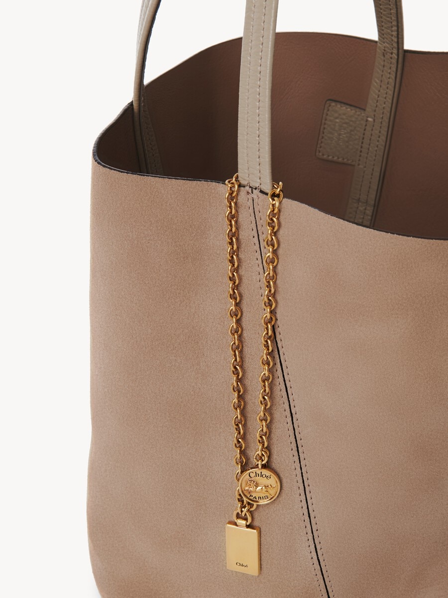 Sac cabas Chlo&eacute; Spin en cuir velours - 6