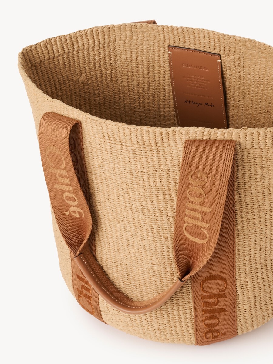 Large Woody basket in natural fibers - 4