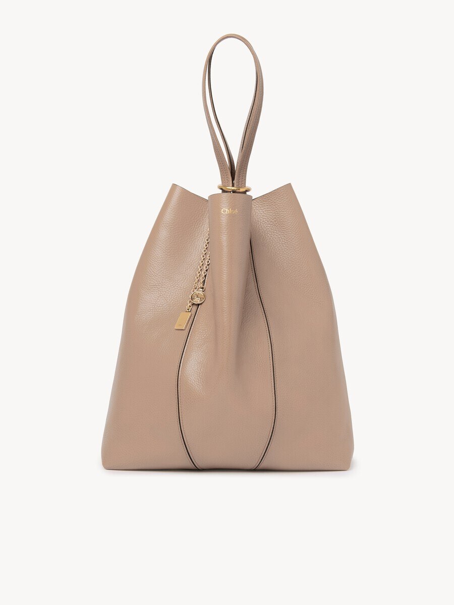 Large Chlo&eacute; Spin tote bag in grained leather - 2