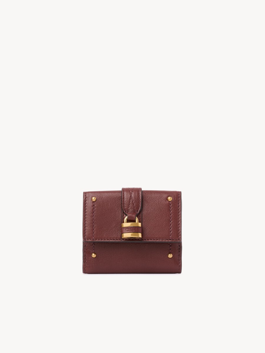 Mini portefeuille &agrave; trois volets Paddington en cuir grain&eacute; - 1
