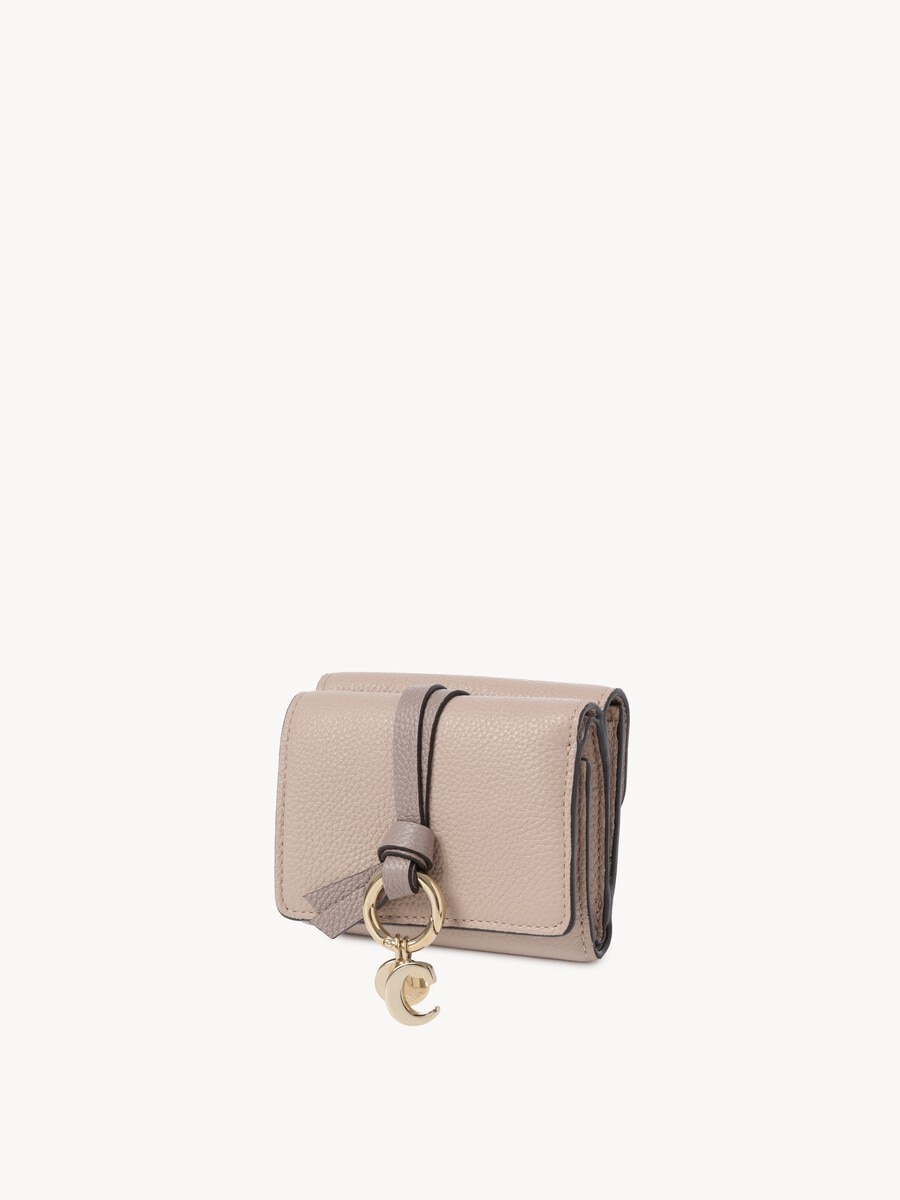Mini Alphabet tri-fold in grained leather - 2