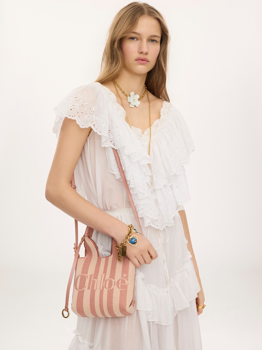 Mini Chlo&eacute; Stripy tote bag in jacquard - 3