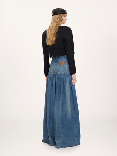 High-rise balloon jeans in denim - 5