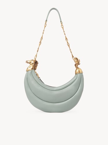 Chain Horse shoulder bag in grained leather - 1