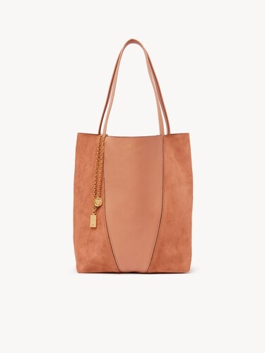 Chlo&eacute; Spin tote bag in grained & suede leather - 1