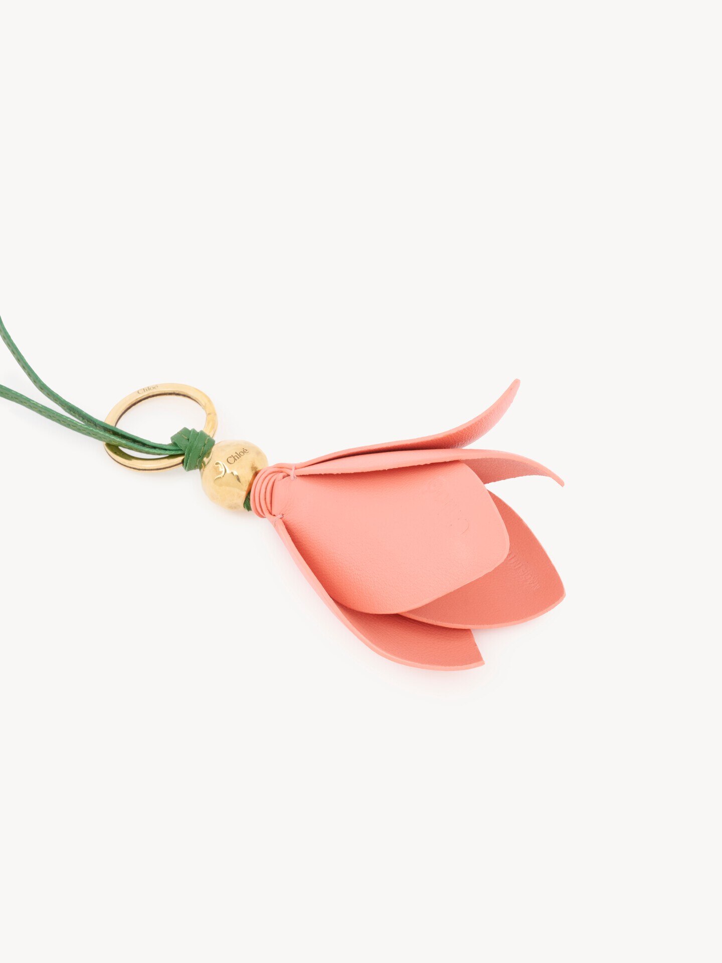 Chlo&eacute; Symbols Tulip key ring bag charm in grained leather - 2.0