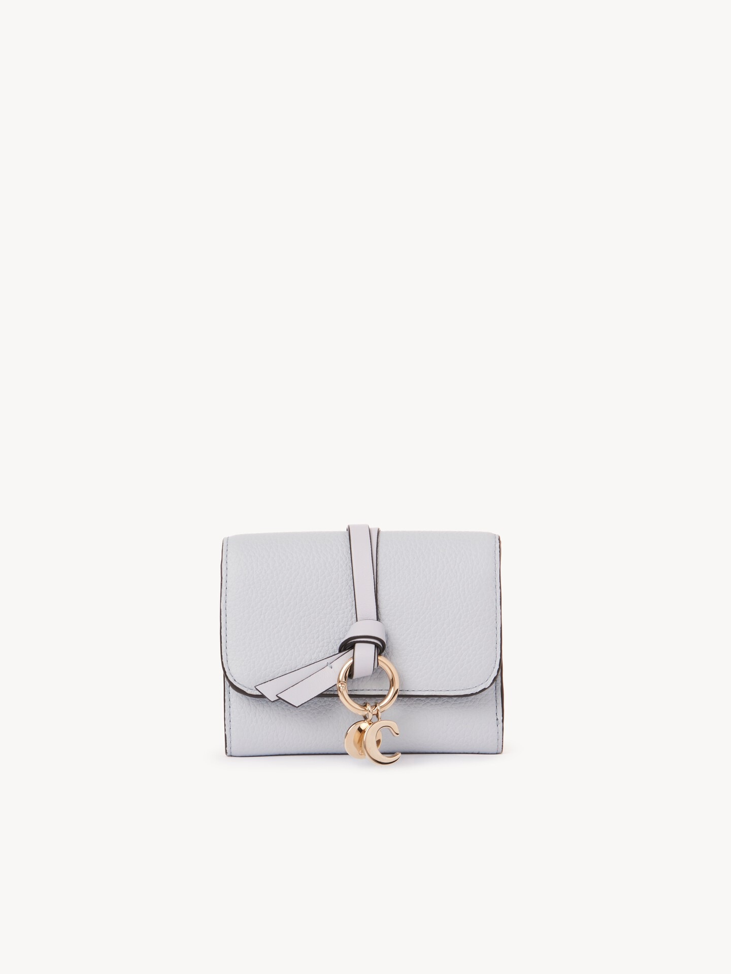 Petit portefeuille &agrave; trois volets Alphabet en cuir grain&eacute; - 1.0