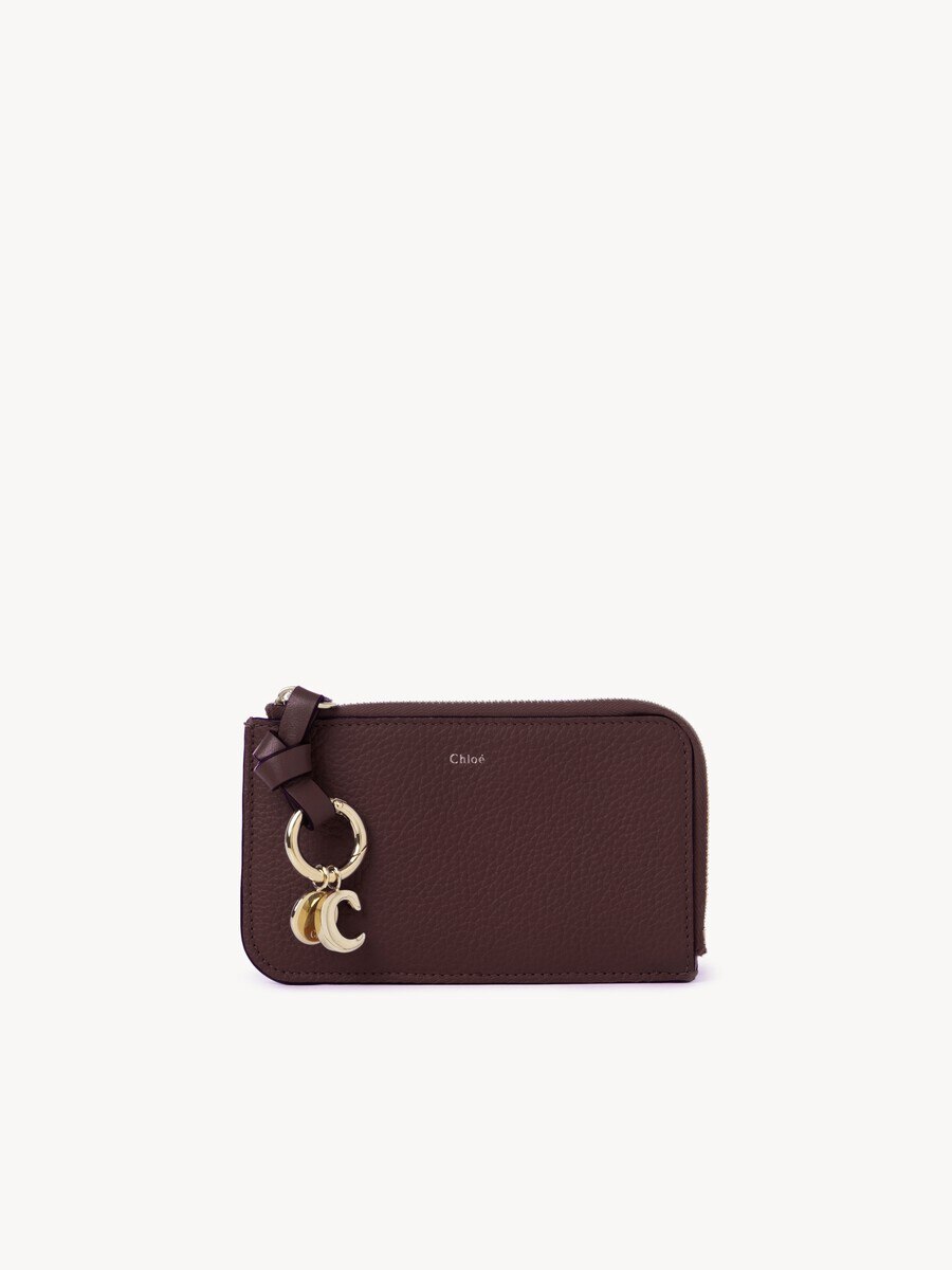 Alphabet wallet in grained leather - 1