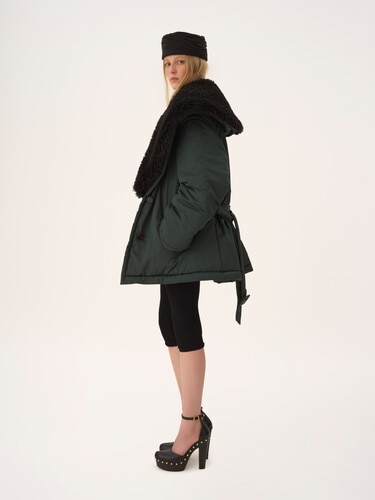 Short coat in technical satin - 6
