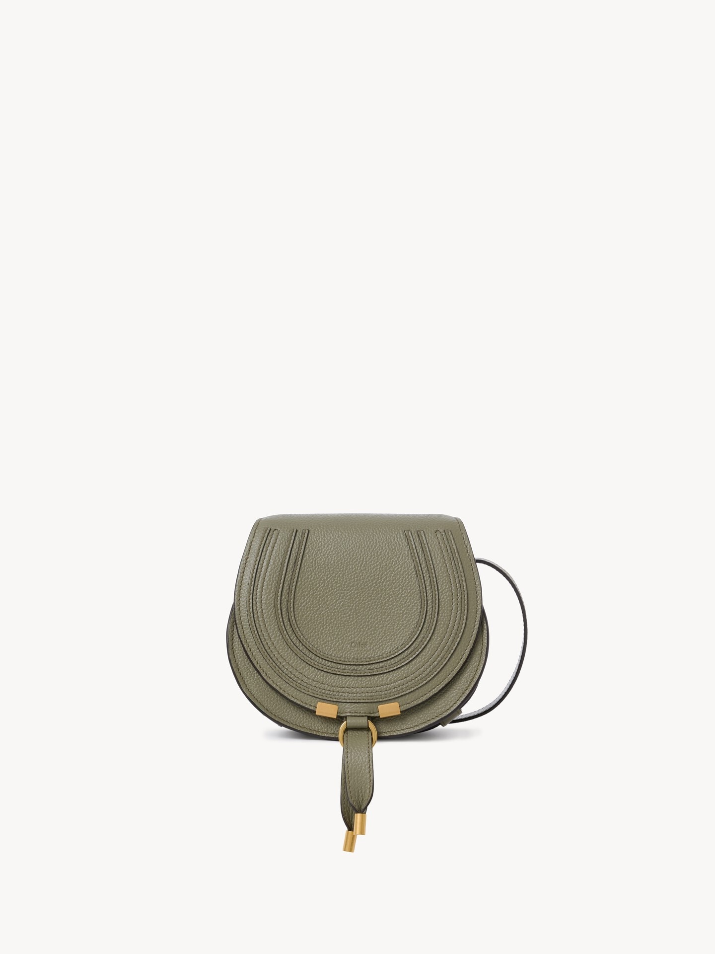 Small Marcie saddle bag in grained leather - 1.0