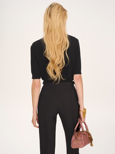 Short-sleeve sweater in a merino & cashmere wool knit - 5