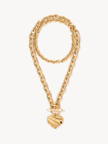 The Chlo&eacute; Pleated Heart necklace - 2