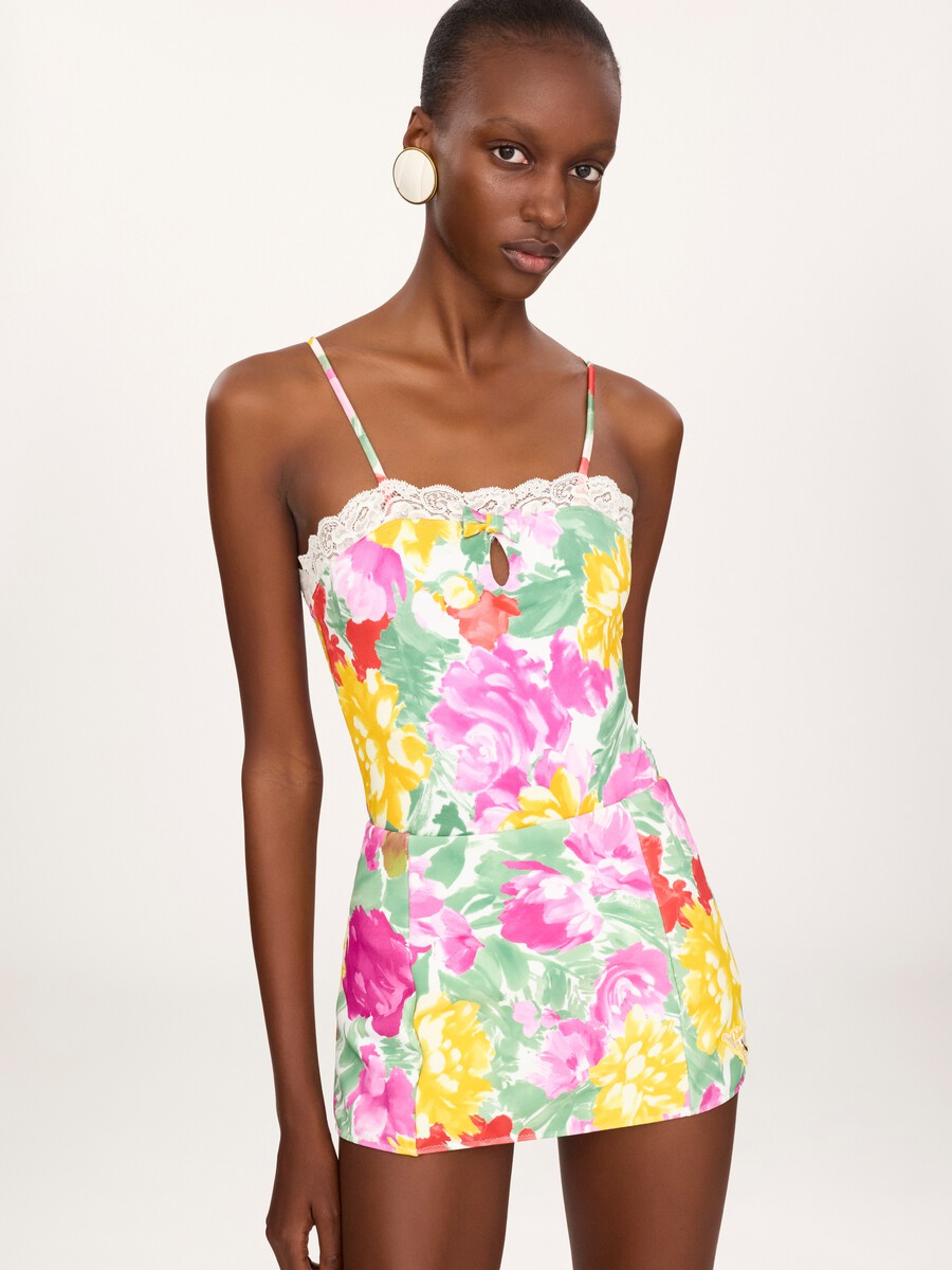 Garden-print bodysuit - 3