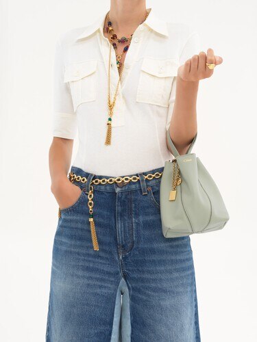 Small Chlo&eacute; Spin tote bag in grained leather - 8