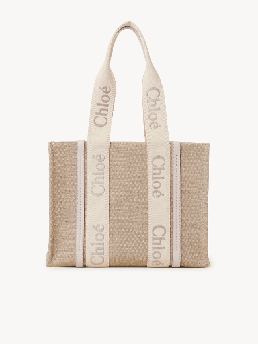 Bolso tote Woody de lino - 5