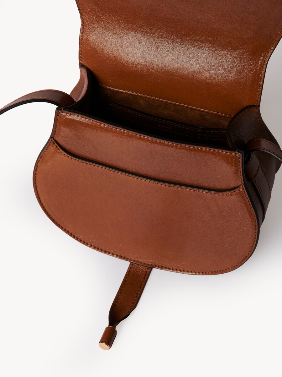 Small Marcie saddle bag in shiny leather - 5