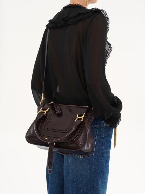 Small Marcie bag in shiny leather