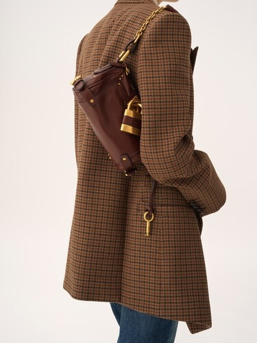 Bolso peque&ntilde;o de cadena Paddington de cuero granulado - 4