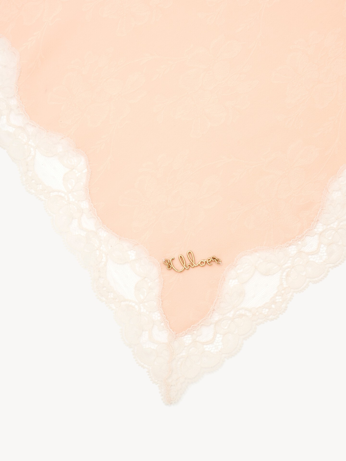 The Chlo&eacute; Poetic square scarf in silk & lace - 3.0