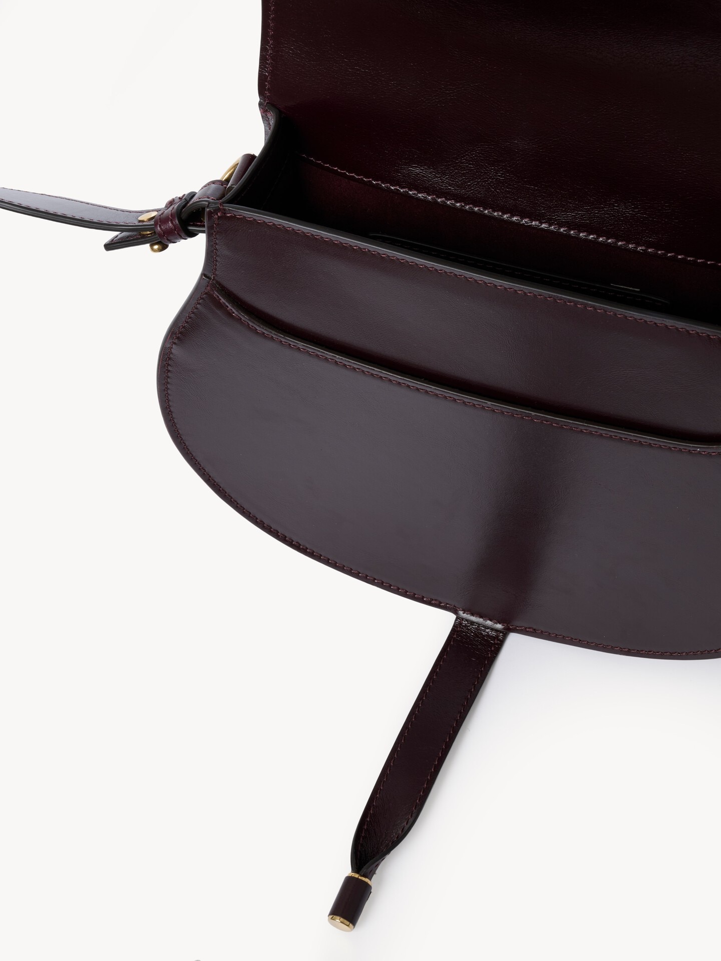 Marcie saddle bag in shiny leather - 5.0