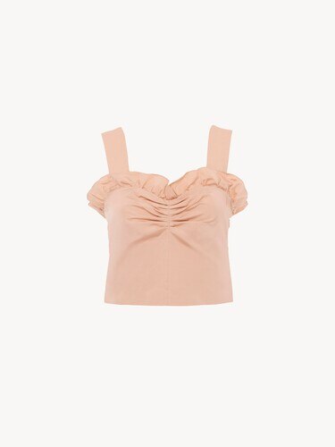 Cropped fitted tank top in technical taffeta - 2