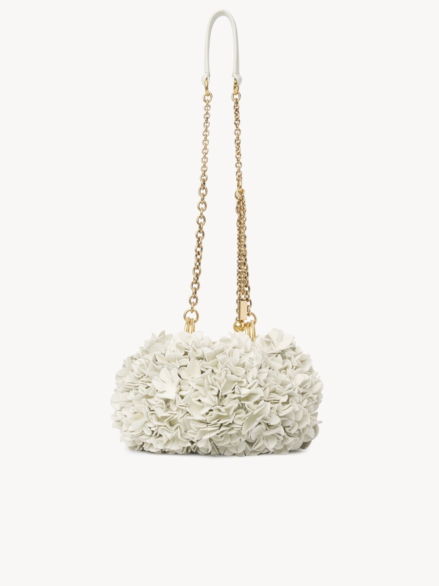 Chlo&eacute; Pliss&eacute; shoulder bag with chain in leather flowers - 7