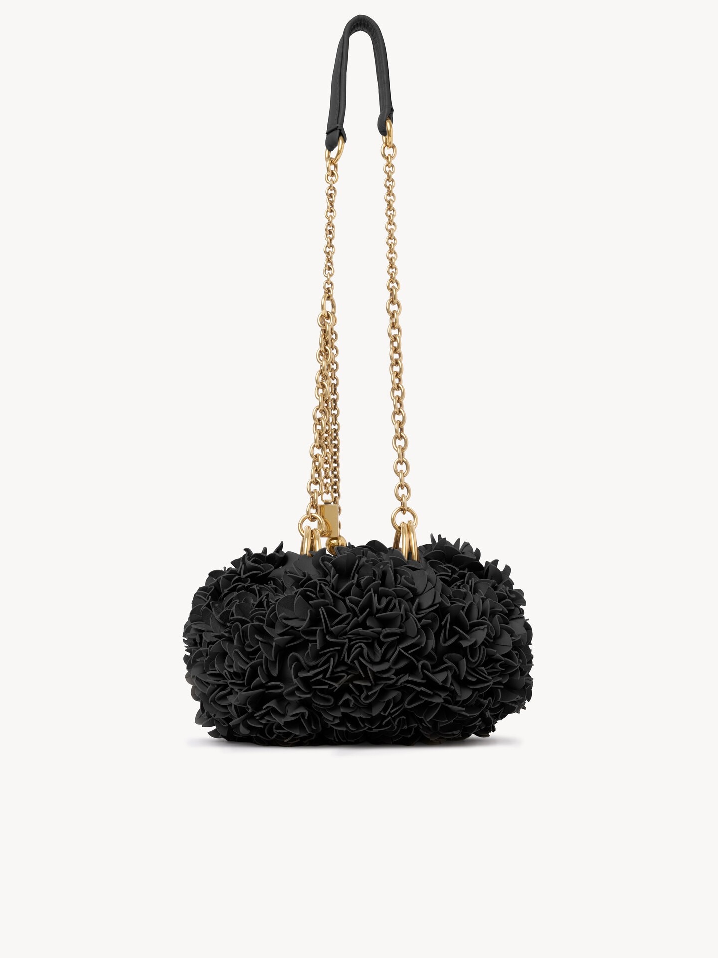 Chlo&eacute; Pliss&eacute; shoulder bag with chain in leather flowers - 1.0