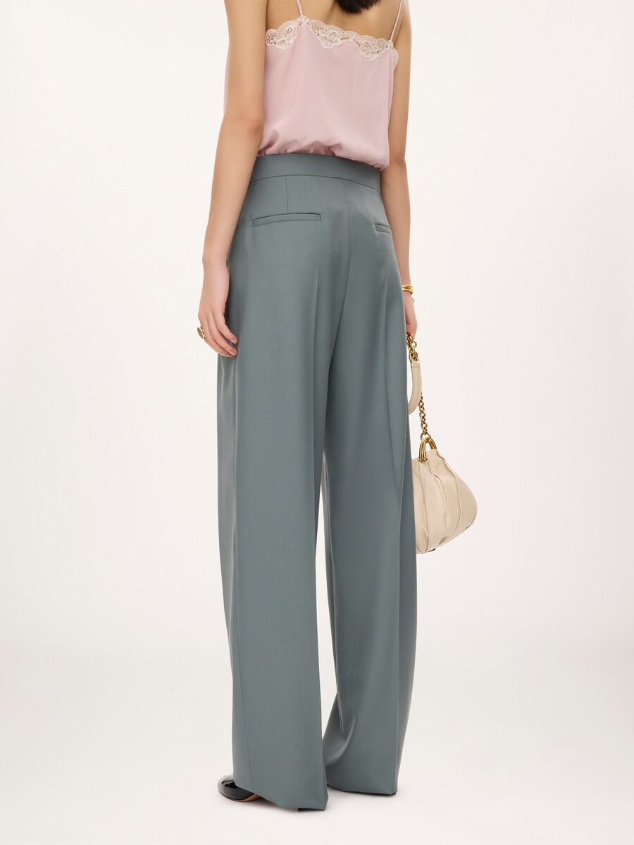 Pantalones de pitillo de gabardina de lana - 5