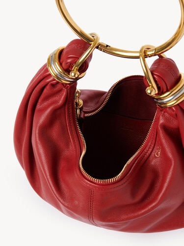 Small Bracelet Hobo bag in grained leather - 7