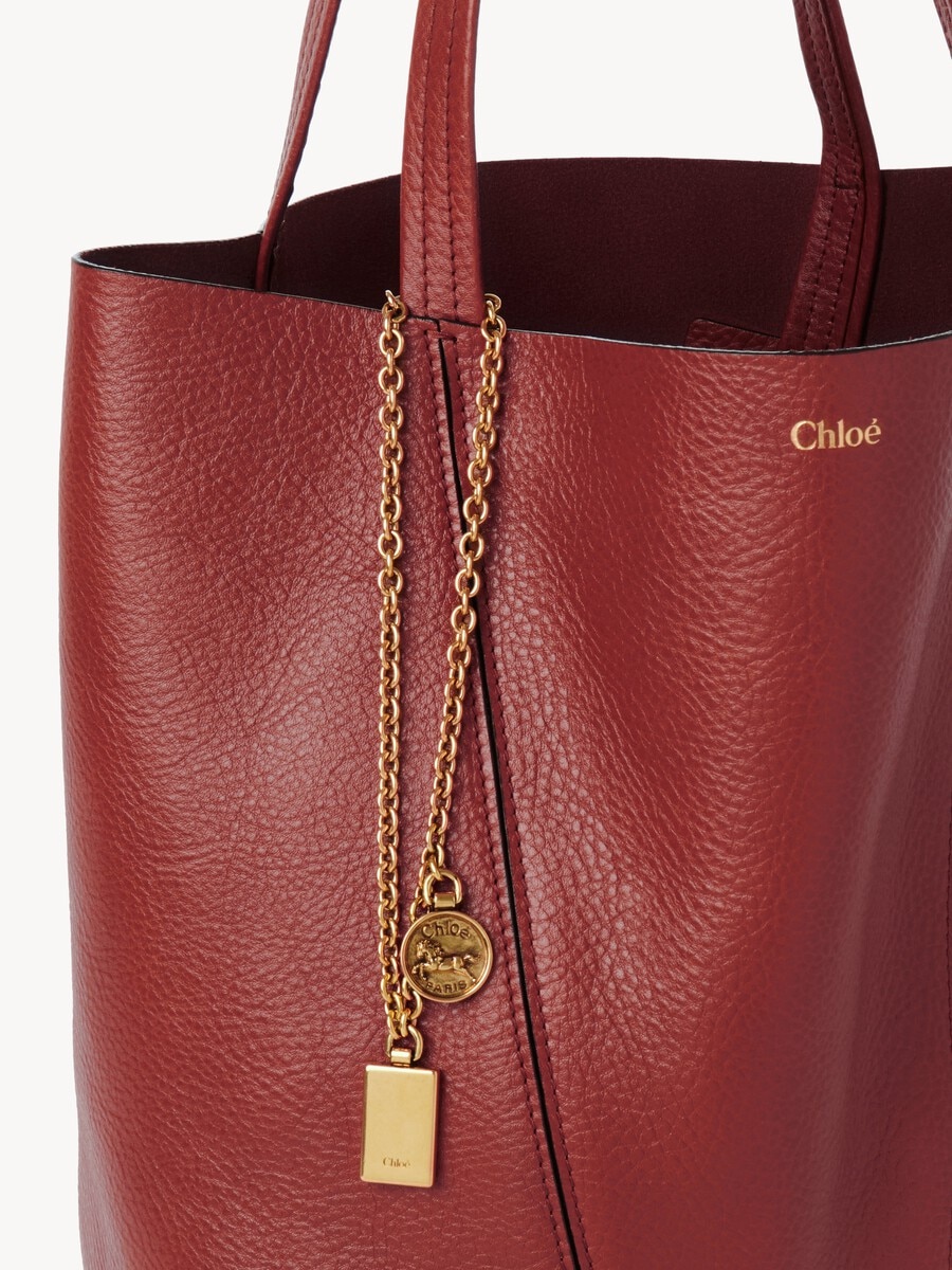 Chlo&eacute; Spin tote bag in grained leather - 6