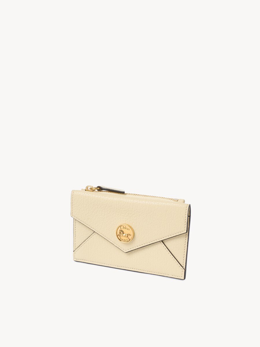 Small Envelope purse with card slots in grained leather - 2