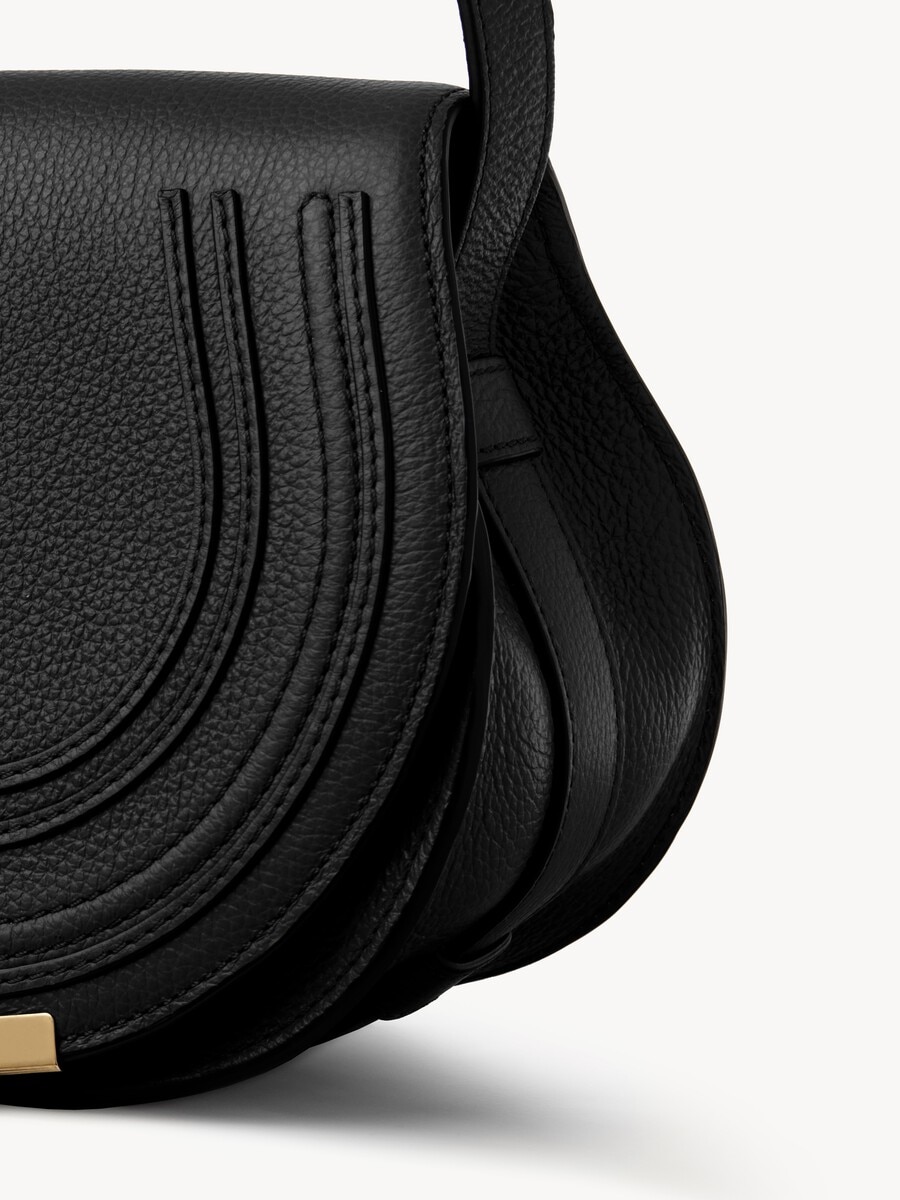 Bolso saddle peque&ntilde;o Marcie de cuero granulado - 6