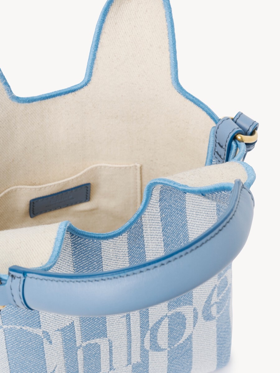 Mini Chlo&eacute; Stripy tote bag in jacquard - 6