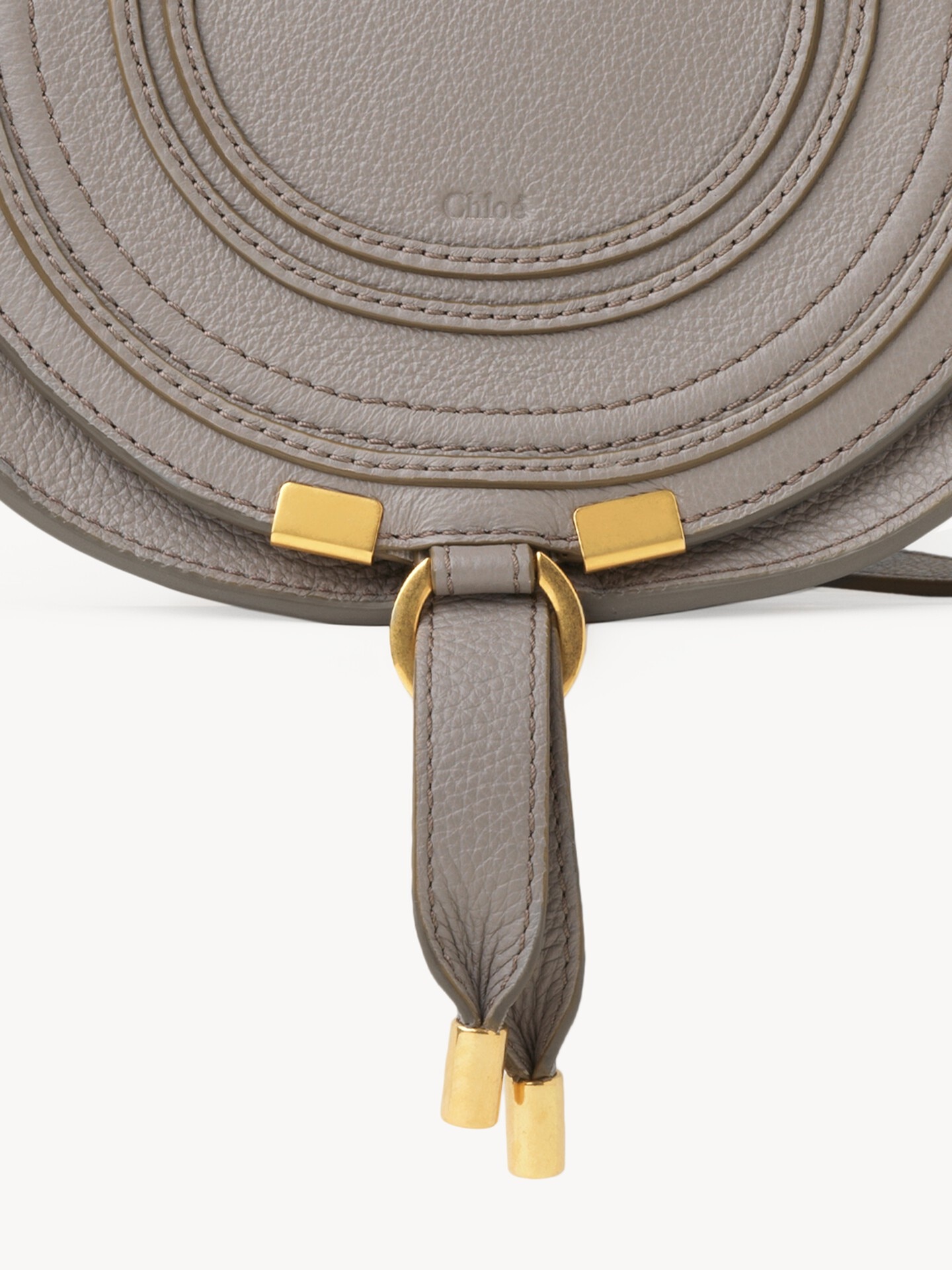 Small Marcie saddle bag in grained leather - 6.0