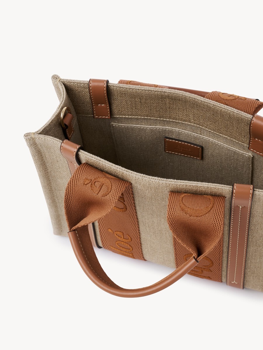 Bolso tote Woody peque&ntilde;o de lino - 6