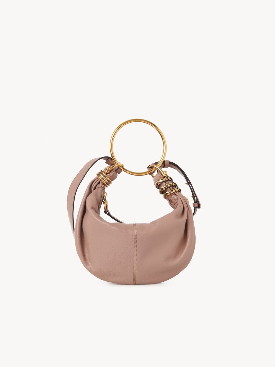Small Snake Bracelet Hobo bag in grained leather - 5
